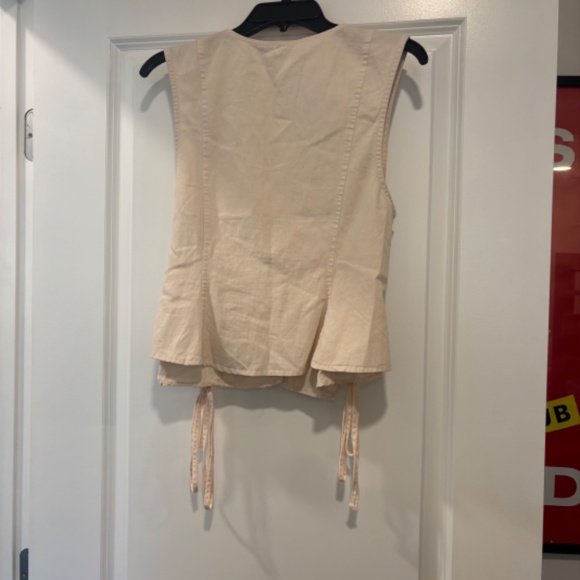 Free People LaLa Lace Up Vest in Ivory - Picture 7 of 7